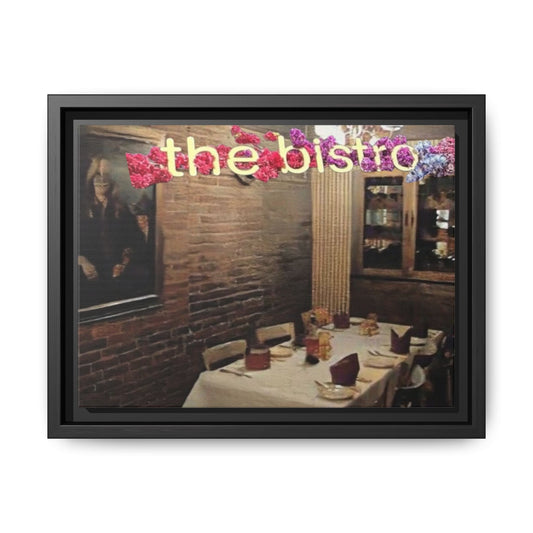 The Bistro on Main Findlay, O.  Bistro Framed Canvas Art | Multi-color Decor for Dining Spaces