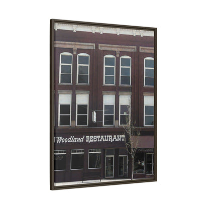 Woodland Restaurant Findlay O. Framed Matte Canvas Print - Woodland Restaurant Art for Home Decor