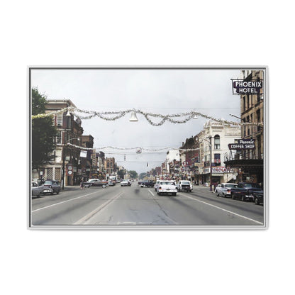 1960 200 BLOCK SOUTH MAIN [WEST] & [EAST] Findlay, O. — Vintage Matte Canvas Wall Art - Framed