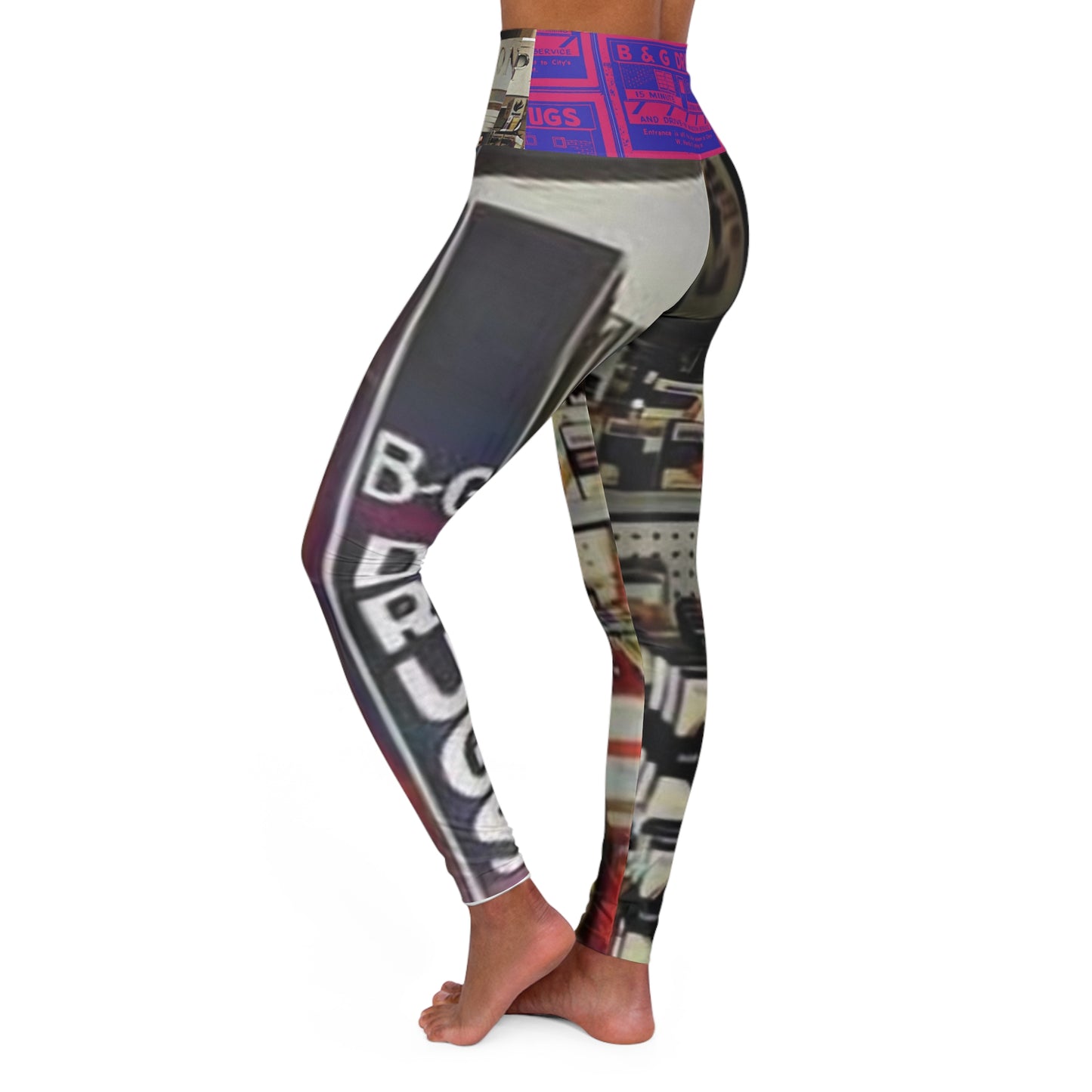 B&G Drugs High Waisted Yoga Leggings (AOP)