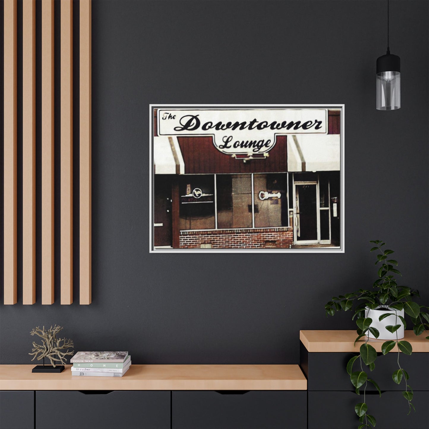 DownTowner Lounge Matte Canvas, Framed (Multi-color)