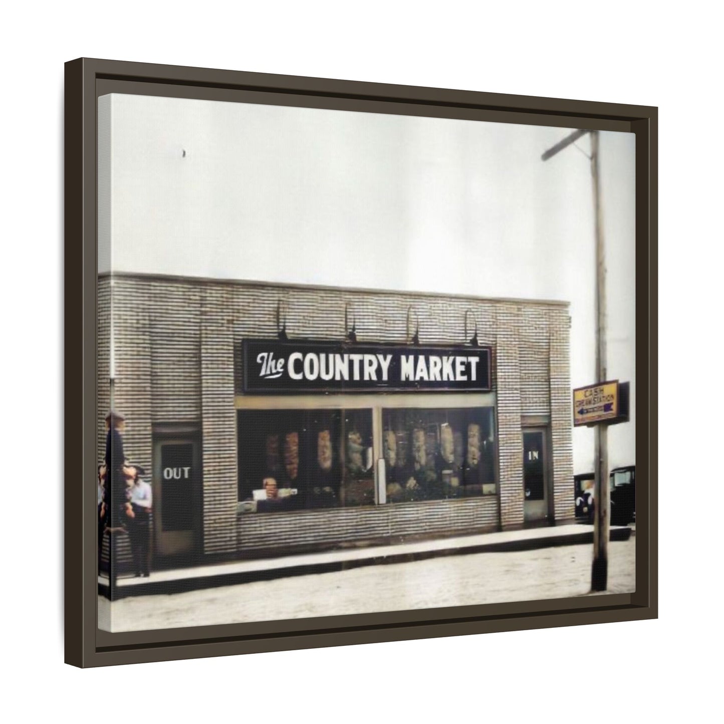 COUNTRY MARKET Findlay’s 224 Vintage Country Market Framed Matte Canvas Art