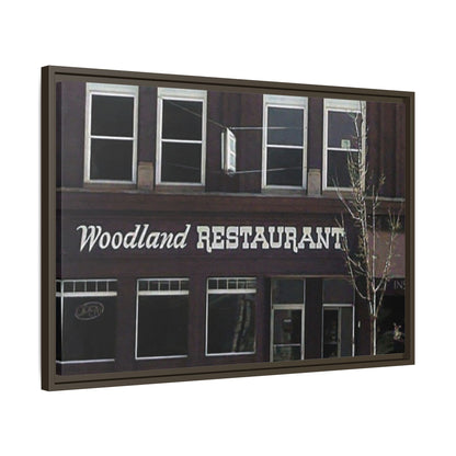 Woodland Restaurant Findlay O. Framed Matte Canvas Print - Woodland Restaurant Art for Home Decor