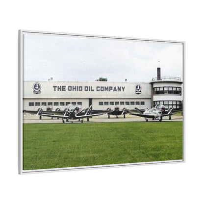 Findlay Airport Vintage Framed Canvas Art - The Ohio Oil Company