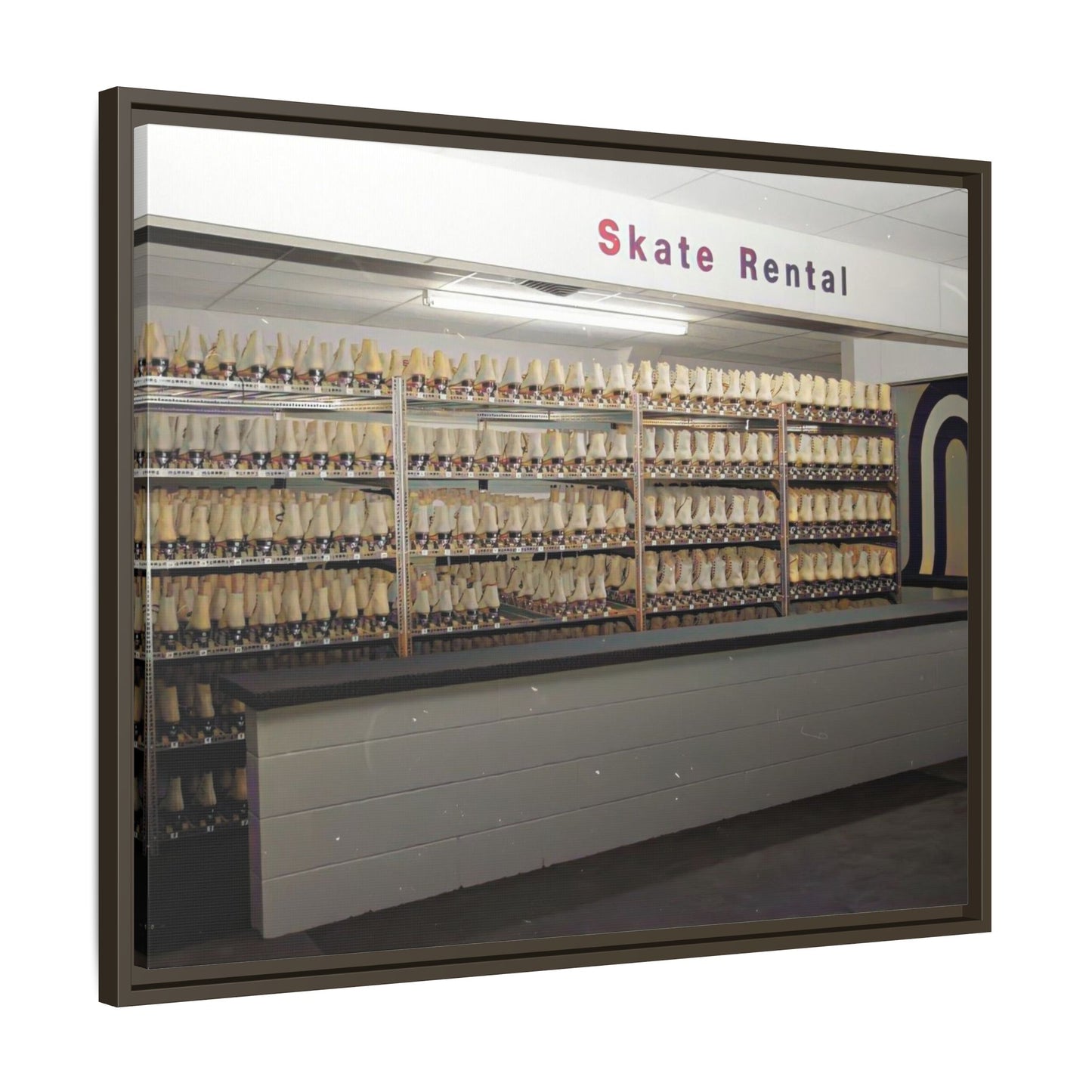 Ohio Skate Vintage Skate Rental Wall Art - Matte Framed Canvas