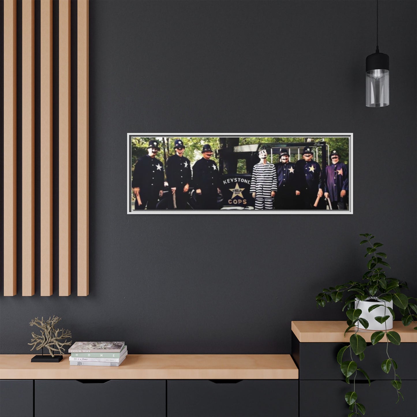 Keystone Cops Vintage Framed Canvas Wall Art