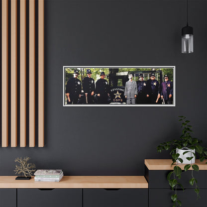 Keystone Cops Vintage Framed Canvas Wall Art