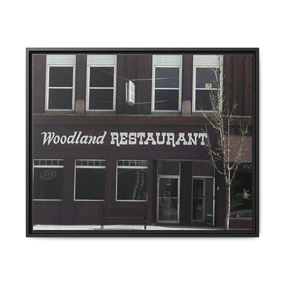 Woodland Restaurant Findlay O. Framed Matte Canvas Print - Woodland Restaurant Art for Home Decor