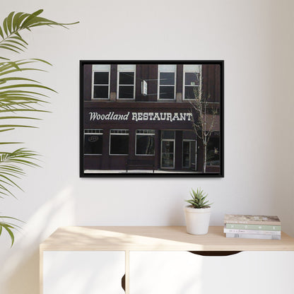 Woodland Restaurant Findlay O. Framed Matte Canvas Print - Woodland Restaurant Art for Home Decor