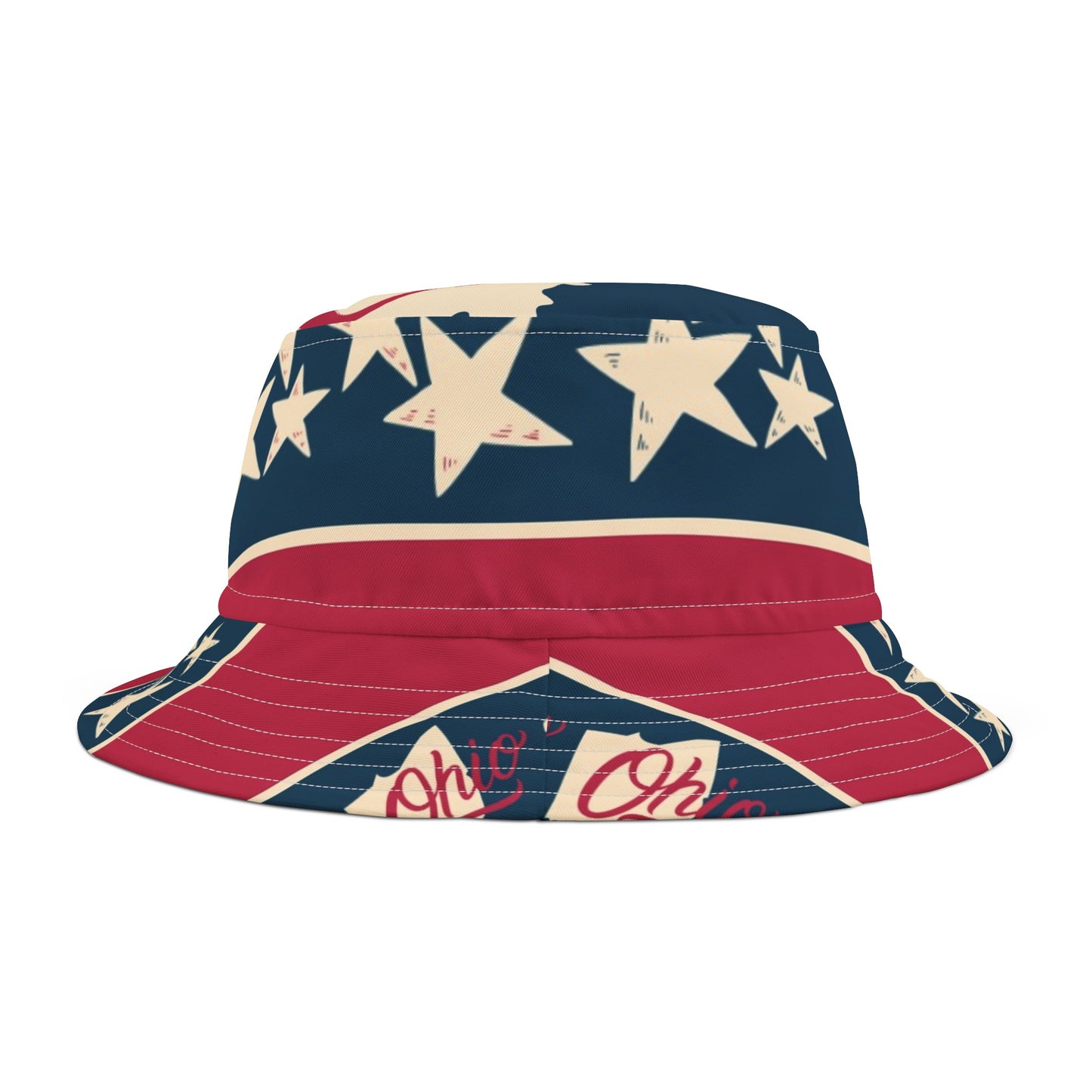 OHIO RED WHITE AND BLUE Bucket Hat (AOP)