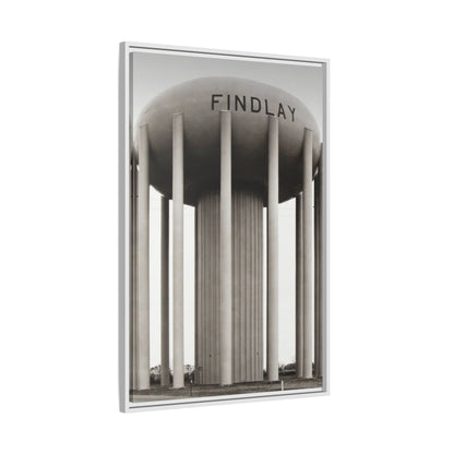 Findlay Water Tower Framed Matte Canvas Wall Art - Findlay Water Tower Photography Print