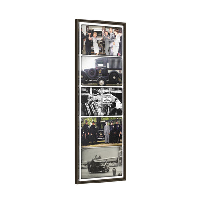 Keystone Kops Vintage Police Memorabilia Framed Canvas Wall Art