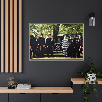 Keystone Cops Vintage Framed Canvas Wall Art