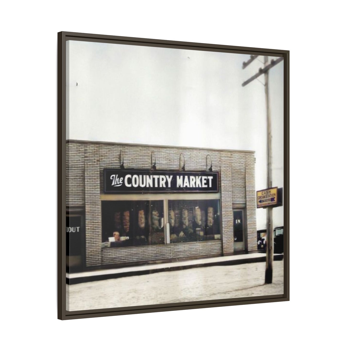 COUNTRY MARKET Findlay’s 224 Vintage Country Market Framed Matte Canvas Art