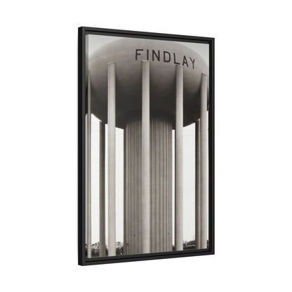 Findlay Water Tower Framed Matte Canvas Wall Art - Findlay Water Tower Photography Print