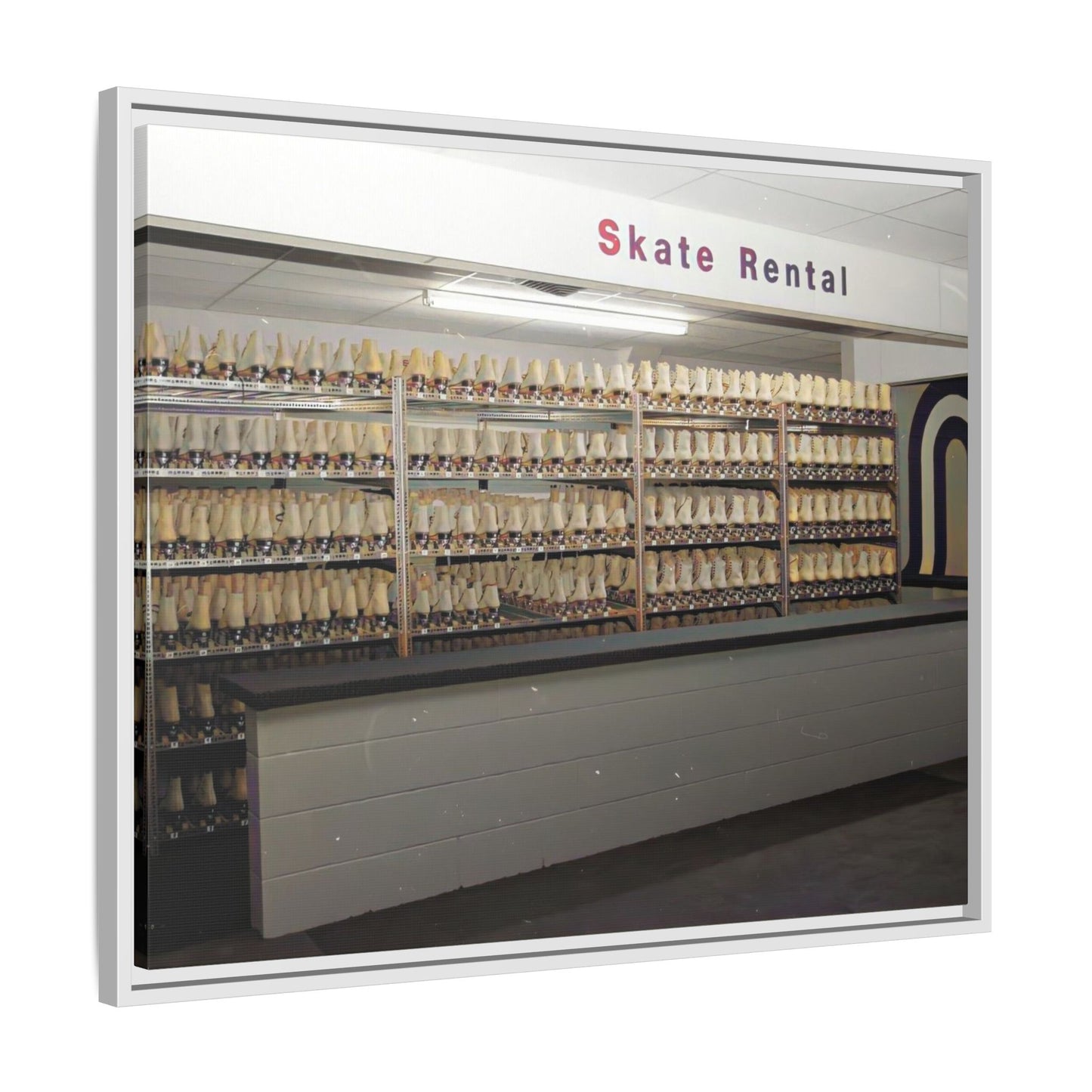 Ohio Skate Vintage Skate Rental Wall Art - Matte Framed Canvas