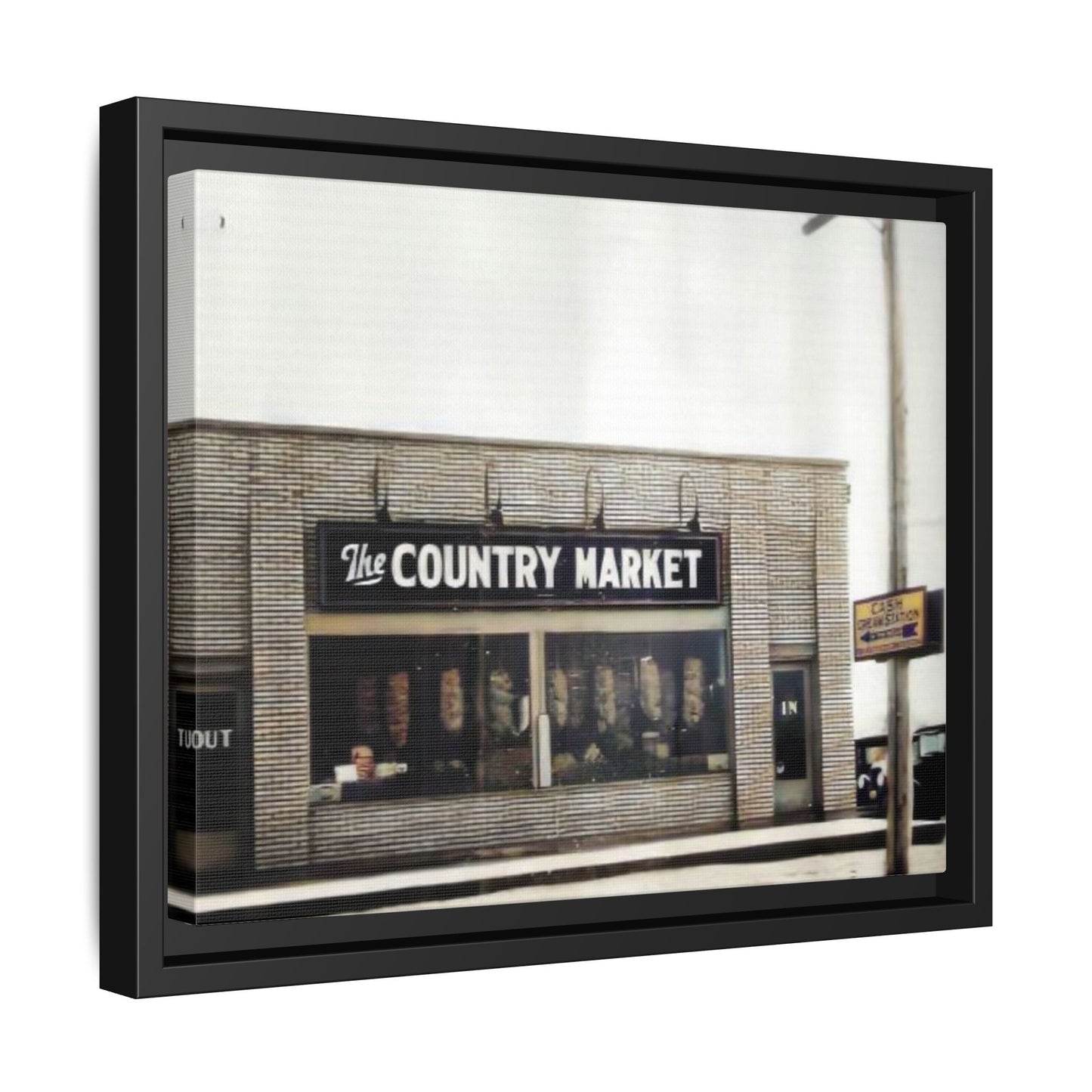 COUNTRY MARKET Findlay’s 224 Vintage Country Market Framed Matte Canvas Art