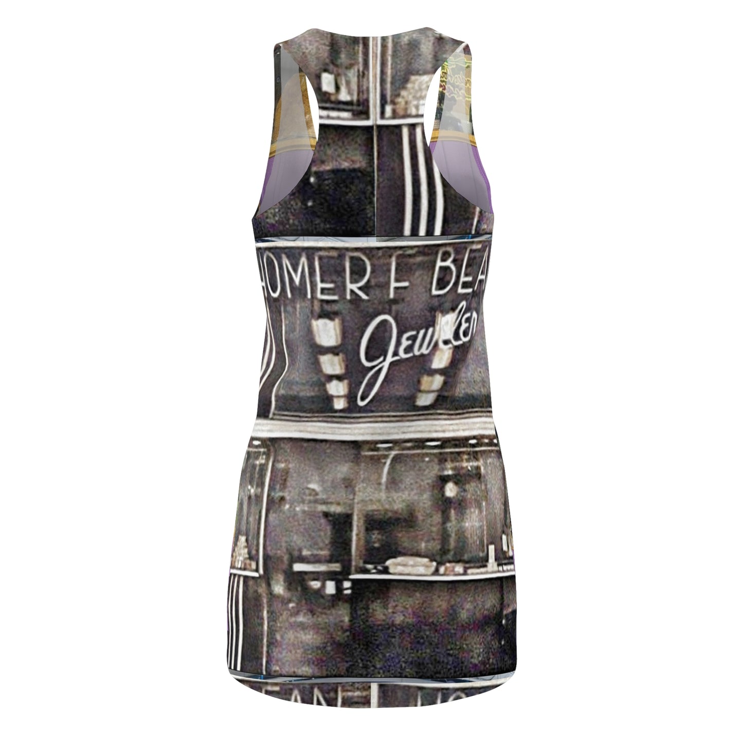 113 E Crawford Homer Bean | Lavender Hour Women's Cut & Sew Racerback Dress (AOP)