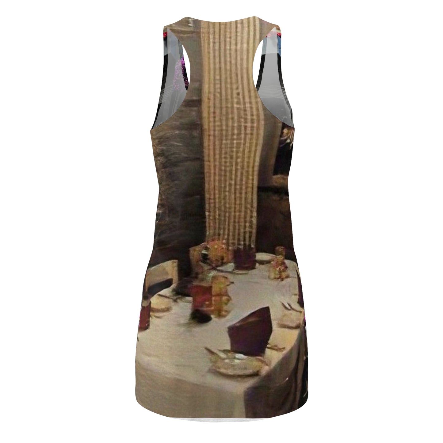 the Bistro on Main Women's Cut & Sew Racerback Dress (AOP)