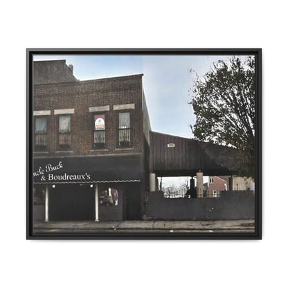 Uncle Buck & Boudreaux’s Framed Matte Canvas Art - Uncle Buck & Boudreaux's Street Scene Decor