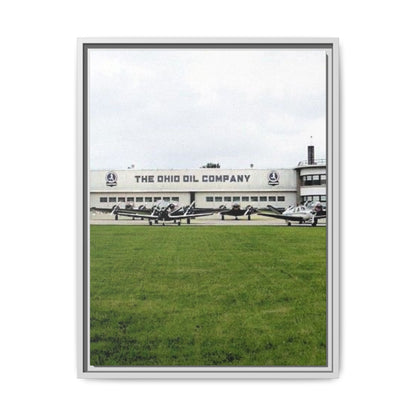 Findlay Airport Vintage Framed Canvas Art - The Ohio Oil Company