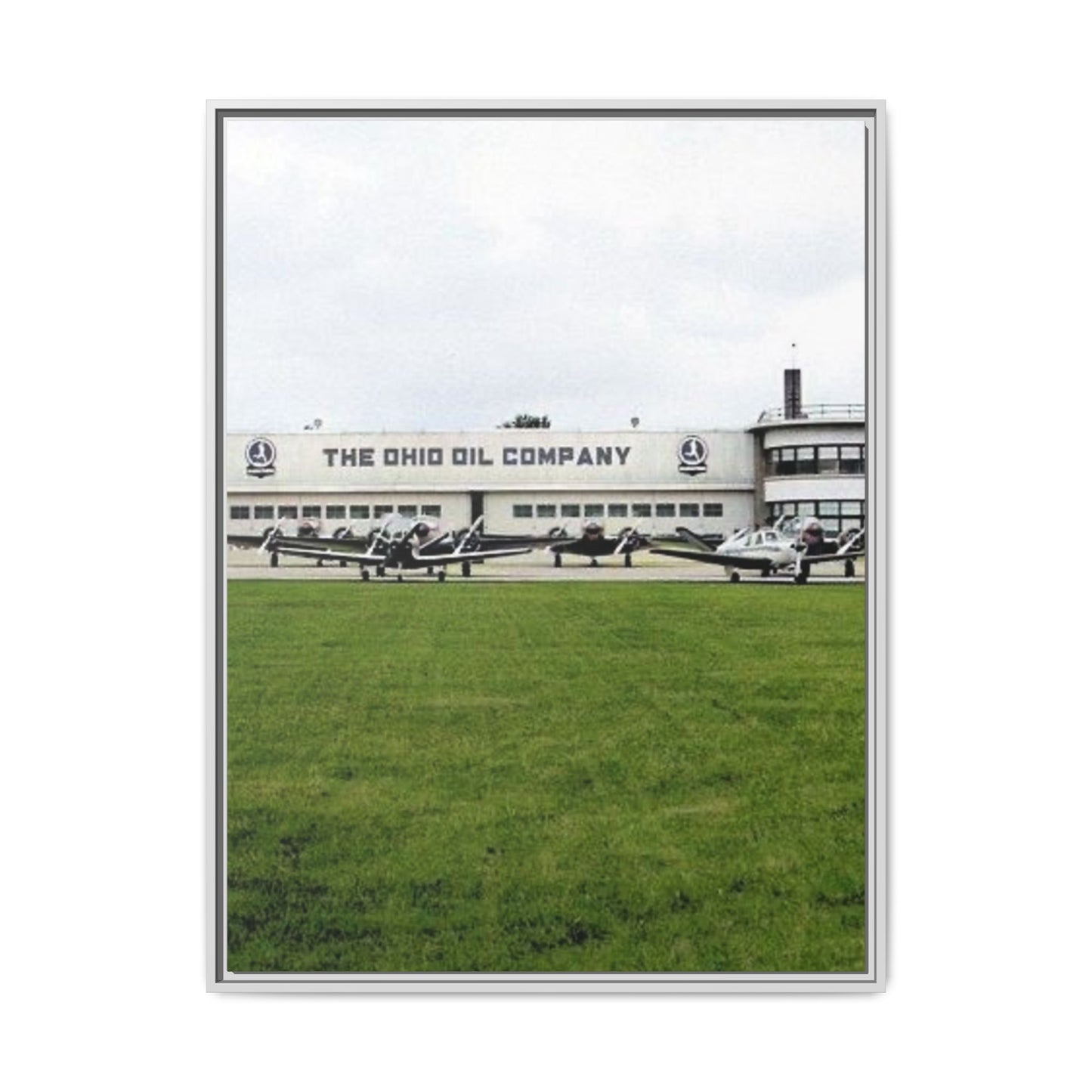 Findlay Airport Vintage Framed Canvas Art - The Ohio Oil Company