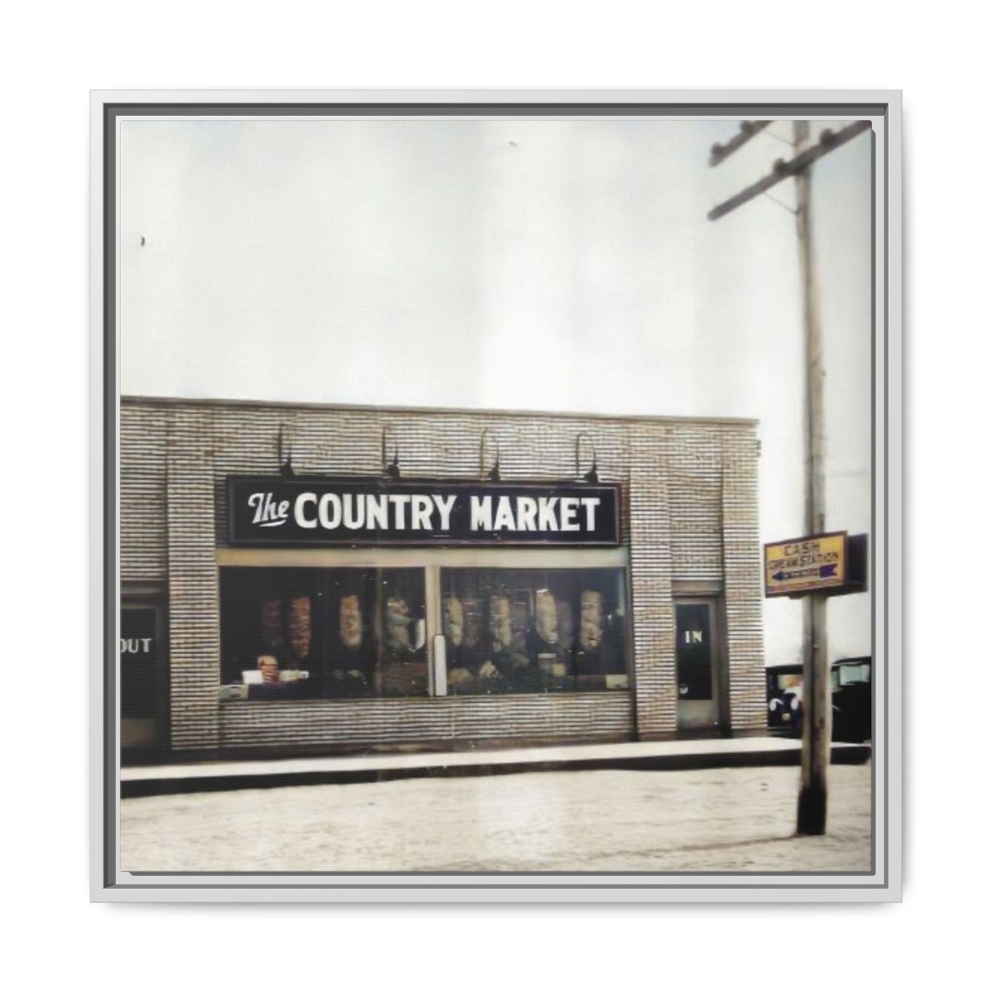 COUNTRY MARKET Findlay’s 224 Vintage Country Market Framed Matte Canvas Art