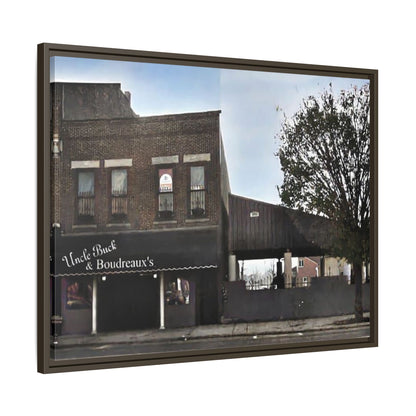 Uncle Buck & Boudreaux’s Framed Matte Canvas Art - Uncle Buck & Boudreaux's Street Scene Decor