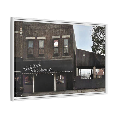 Uncle Buck & Boudreaux’s Framed Matte Canvas Art - Uncle Buck & Boudreaux's Street Scene Decor