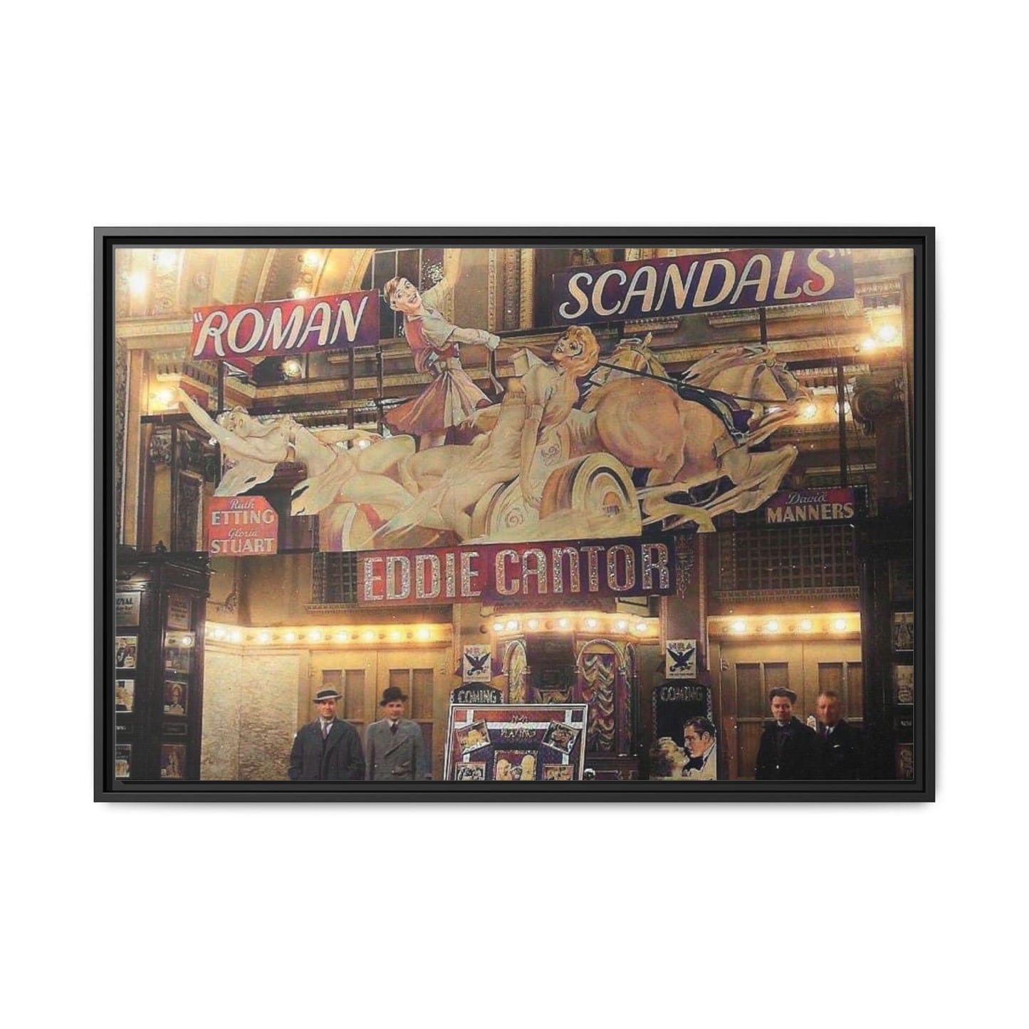 Roman Scandals Royal Theater Vintage Theater Framed Matte Canvas | Eddie Cantor Art