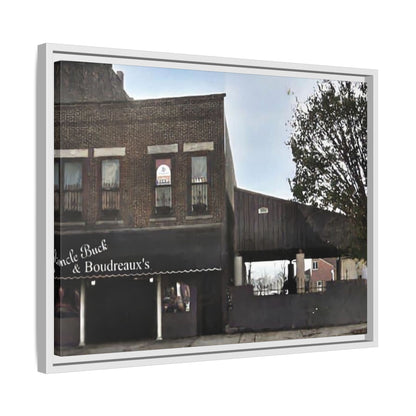 Uncle Buck & Boudreaux’s Framed Matte Canvas Art - Uncle Buck & Boudreaux's Street Scene Decor