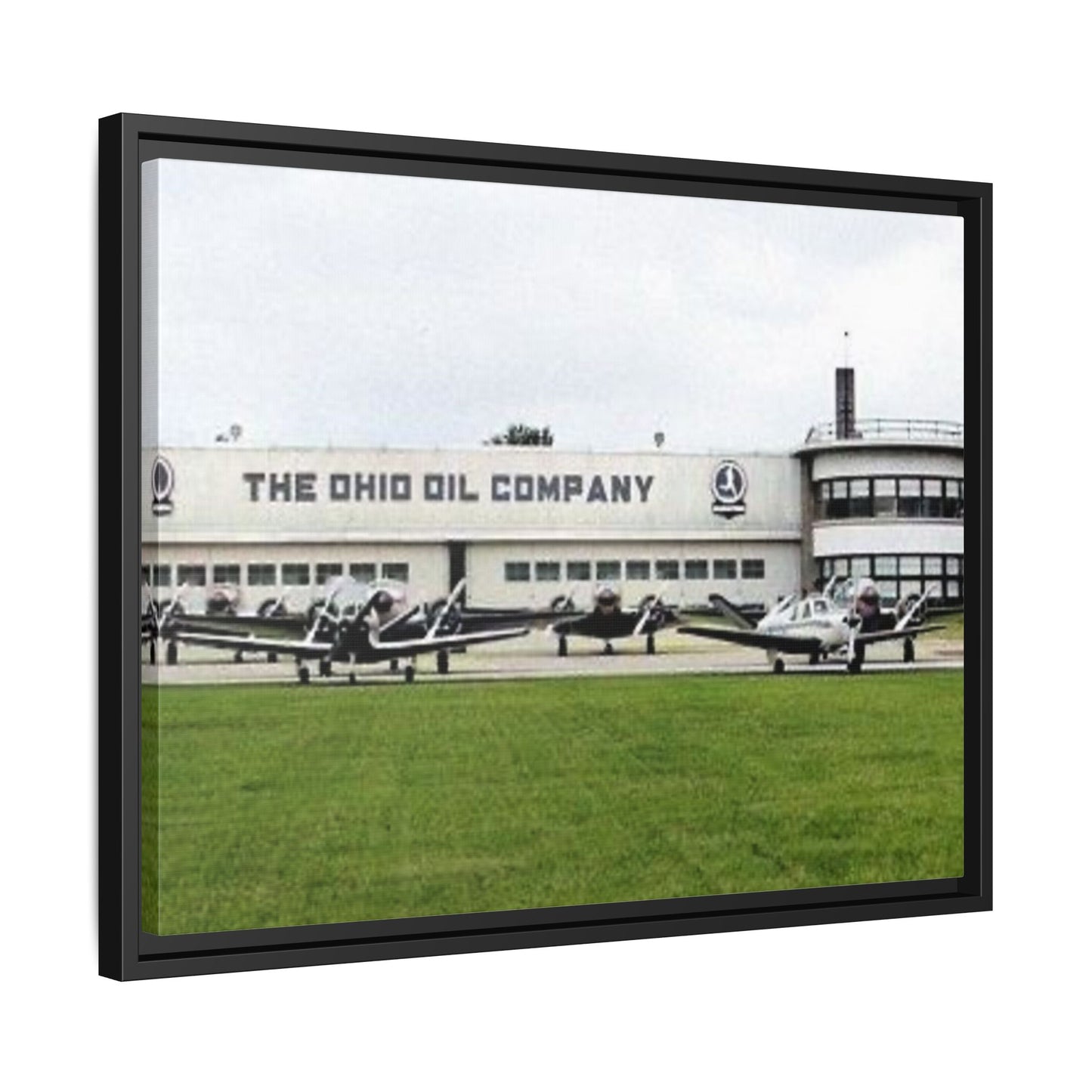 Findlay Airport Vintage Framed Canvas Art - The Ohio Oil Company