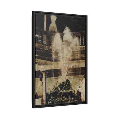 “Meet Me at the Fountain” C.F. Jackson’s Findlay, O. Vintage Matte Canvas Wall Art - Framed Historic Ohio Scene