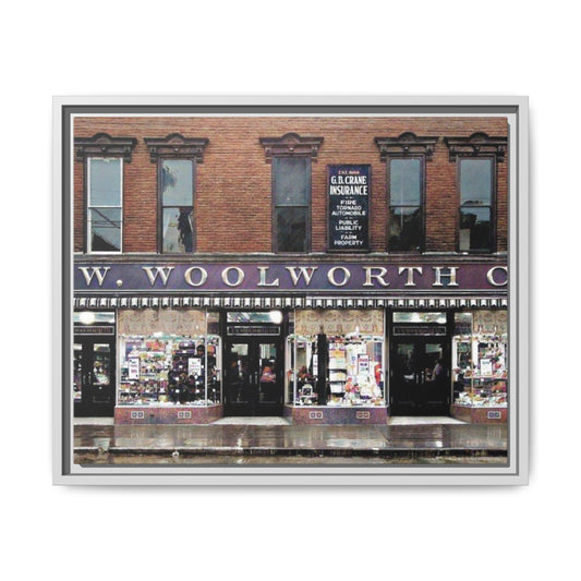 Findlay Woolworth’s Colorized Vintage Woolworth Store Framed Canvas Art