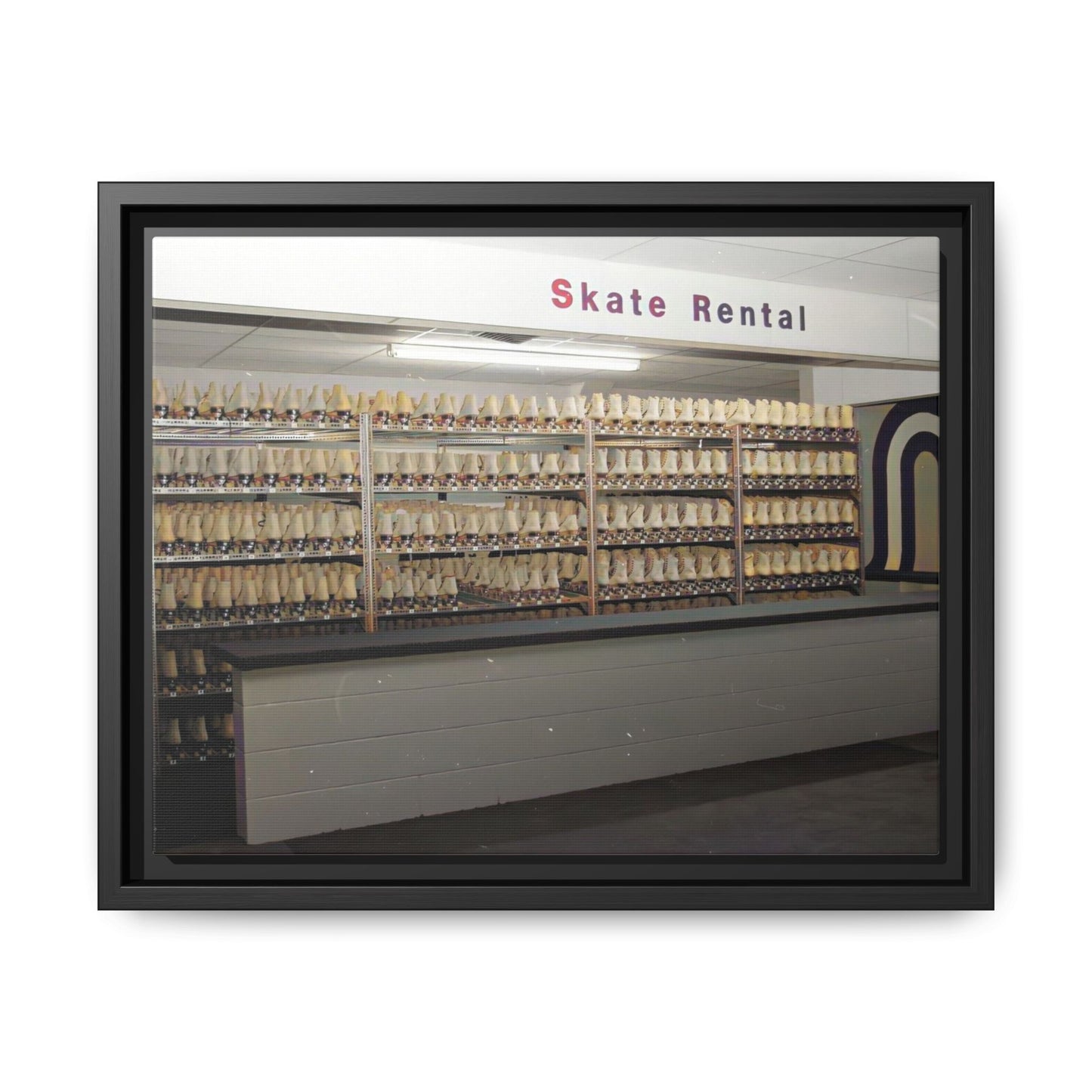 Ohio Skate Vintage Skate Rental Wall Art - Matte Framed Canvas