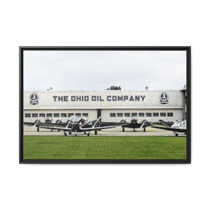 Findlay Airport Vintage Framed Canvas Art - The Ohio Oil Company