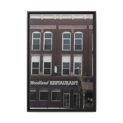 Woodland Restaurant Findlay O. Framed Matte Canvas Print - Woodland Restaurant Art for Home Decor