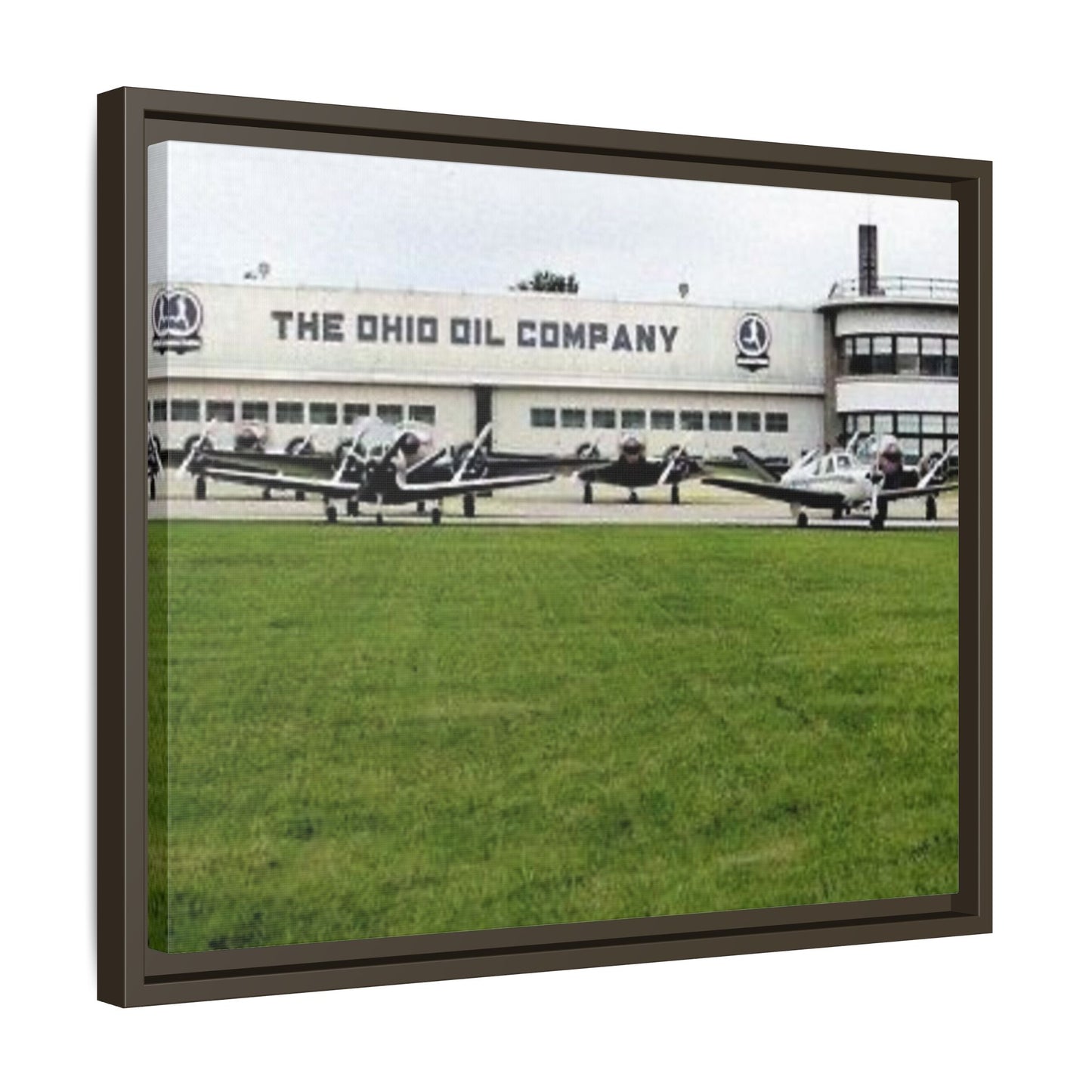 Findlay Airport Vintage Framed Canvas Art - The Ohio Oil Company