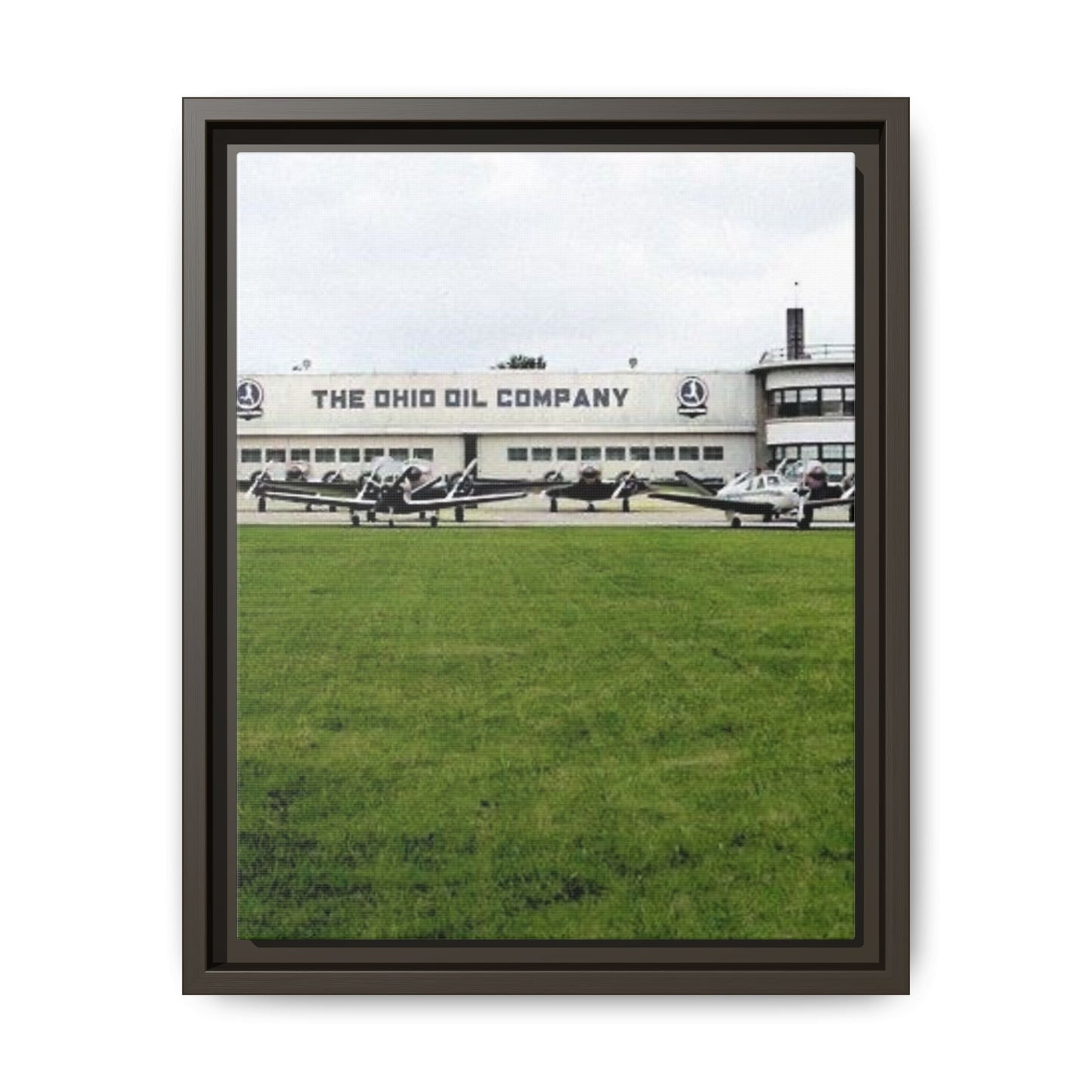 Findlay Airport Vintage Framed Canvas Art - The Ohio Oil Company