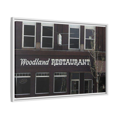 Woodland Restaurant Findlay O. Framed Matte Canvas Print - Woodland Restaurant Art for Home Decor