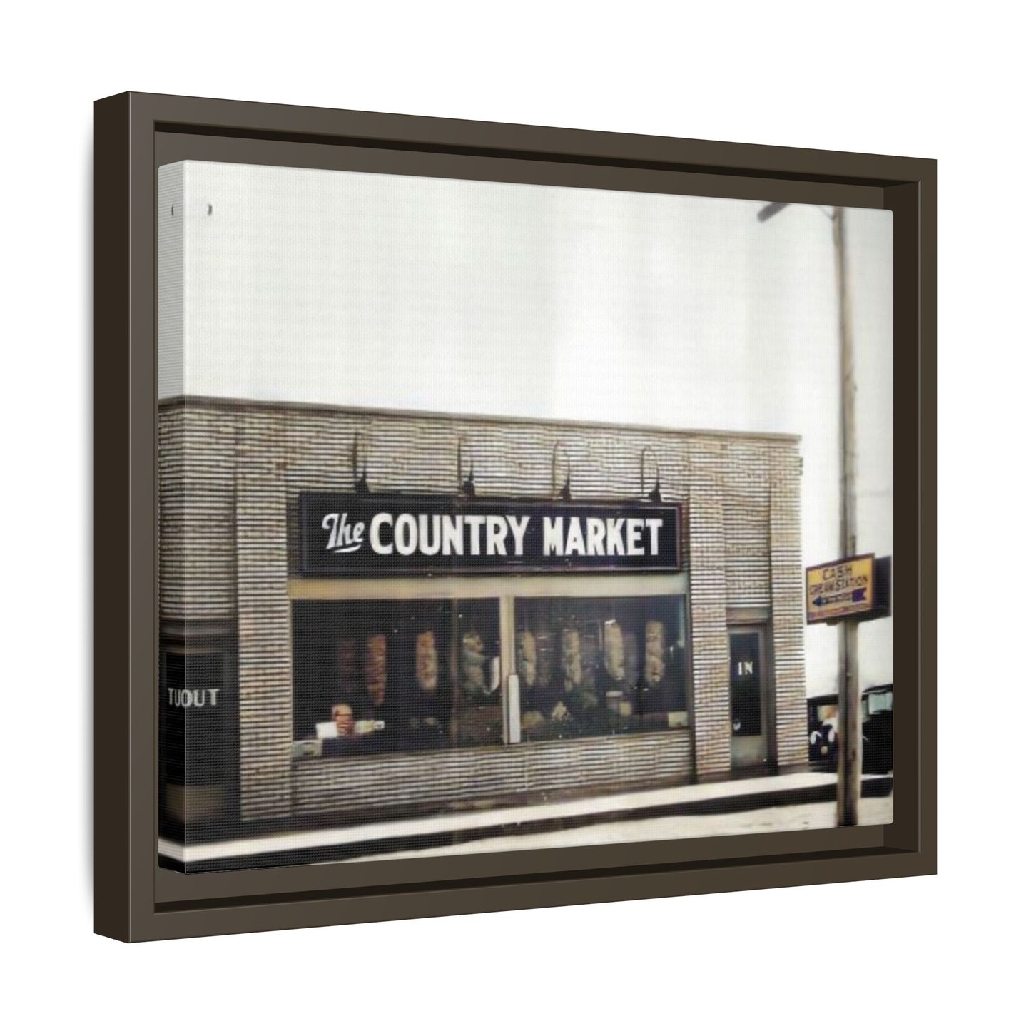 COUNTRY MARKET Findlay’s 224 Vintage Country Market Framed Matte Canvas Art