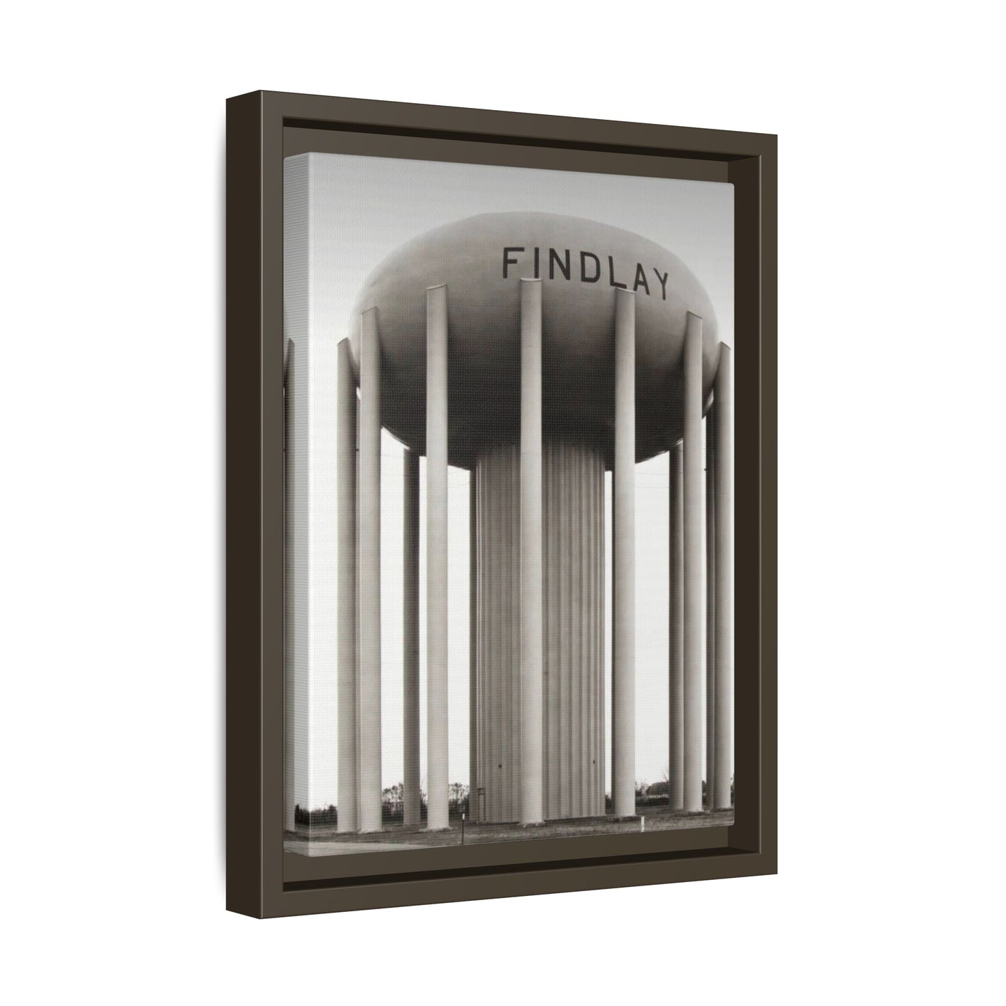 Findlay Water Tower Framed Matte Canvas Wall Art - Findlay Water Tower Photography Print