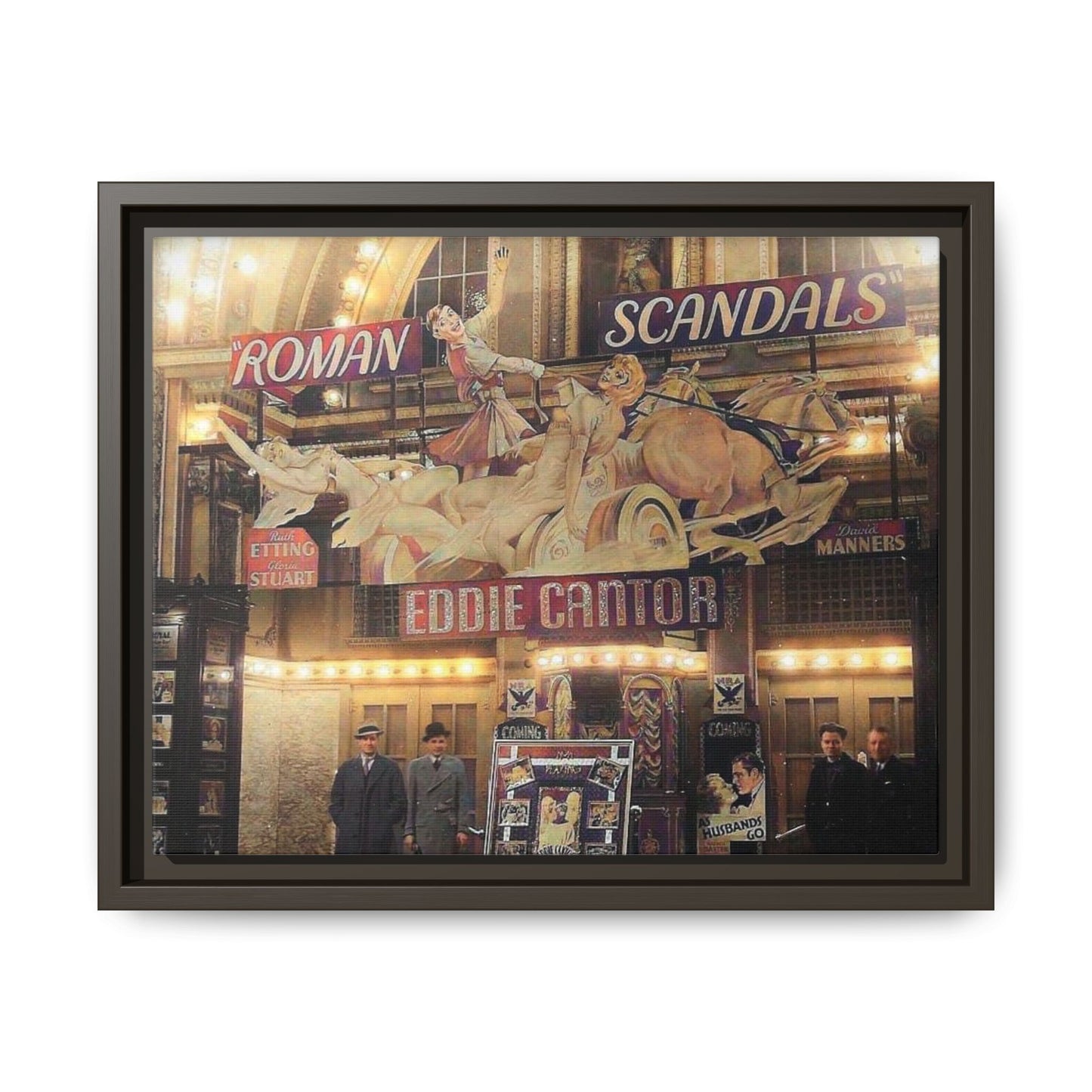 Roman Scandals Royal Theater Vintage Theater Framed Matte Canvas | Eddie Cantor Art