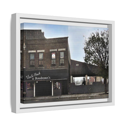 Uncle Buck & Boudreaux’s Framed Matte Canvas Art - Uncle Buck & Boudreaux's Street Scene Decor