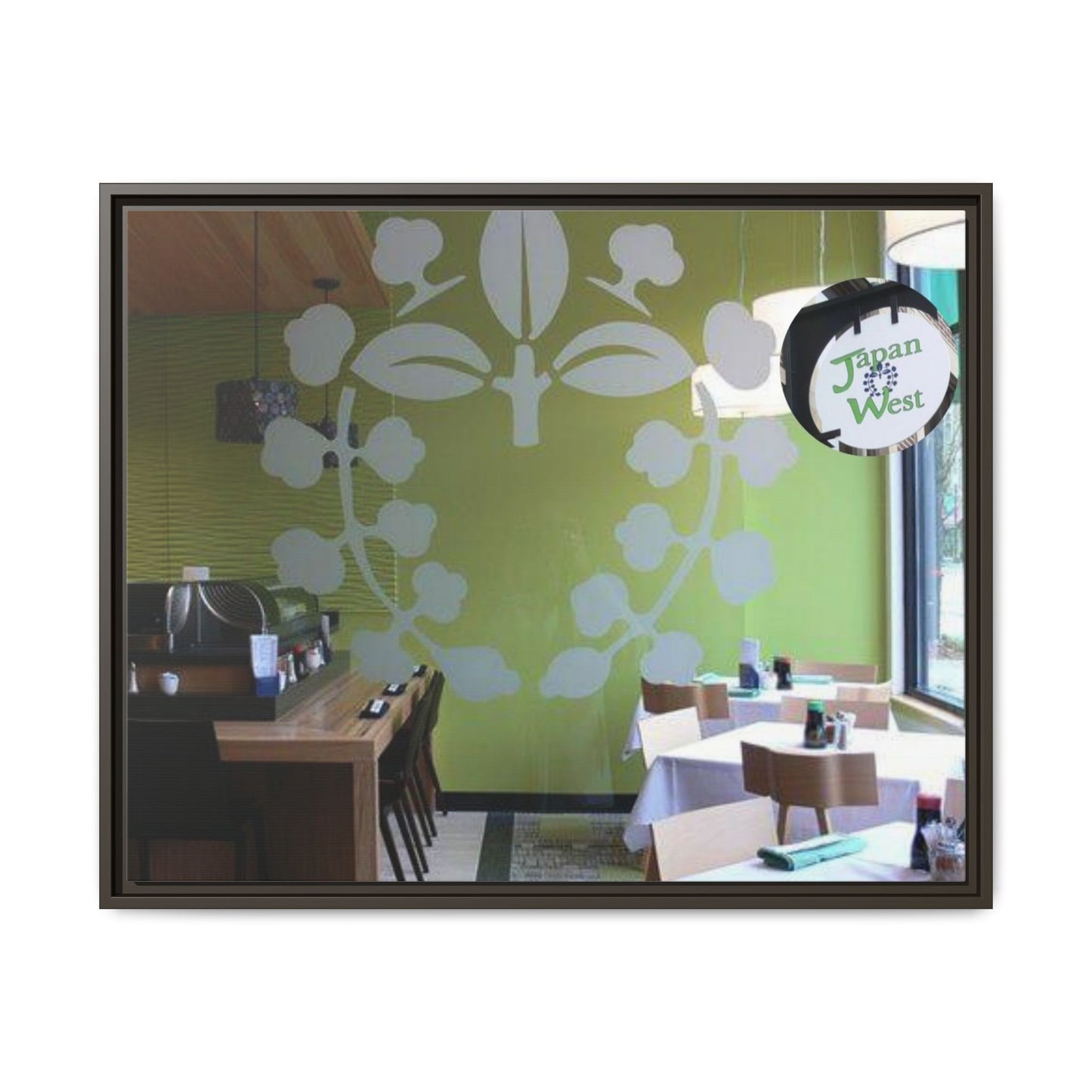 Japan West Findlay O. Modern Botanical Canvas Art - Framed Wall Decor for Dining Spaces