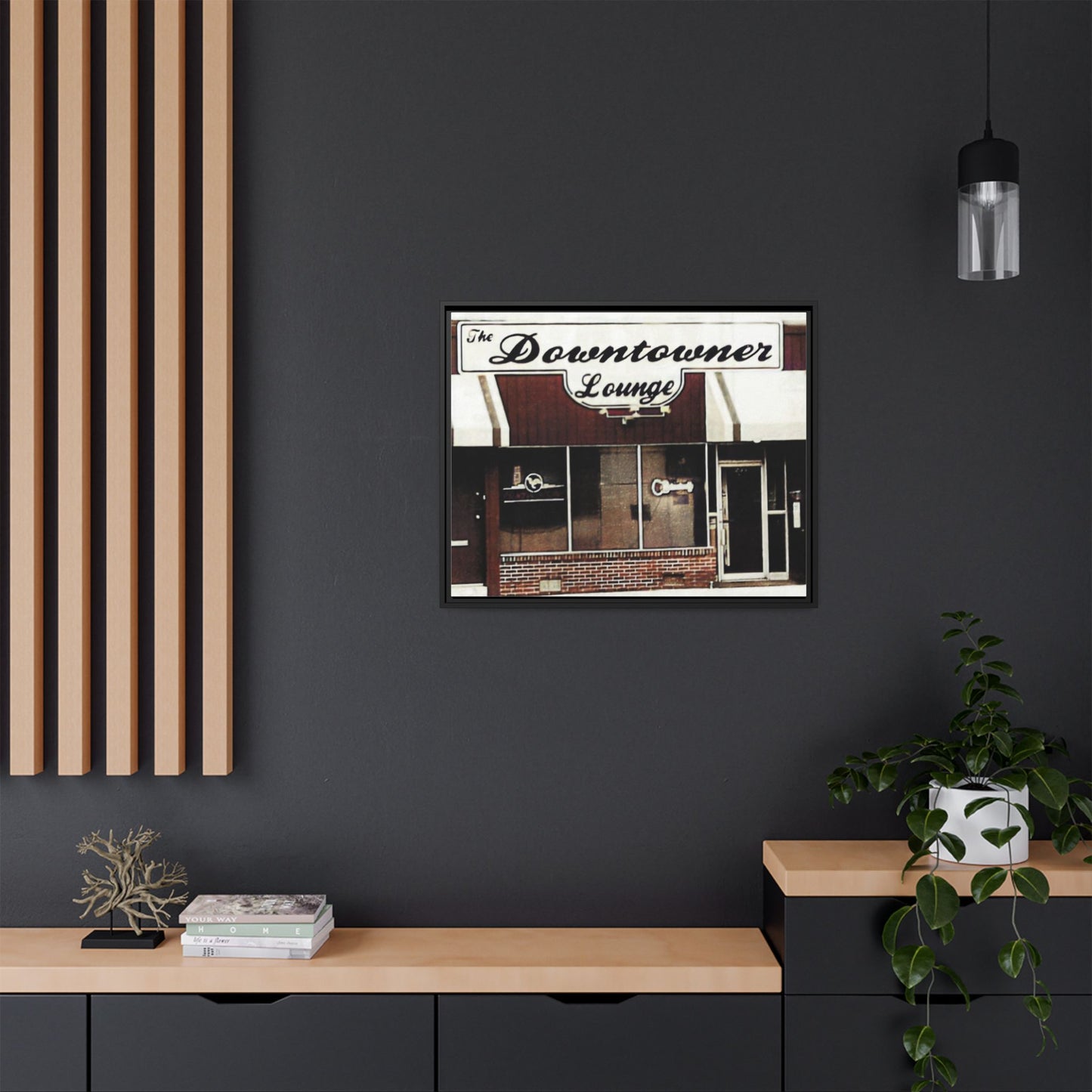 DownTowner Lounge Matte Canvas, Framed (Multi-color)