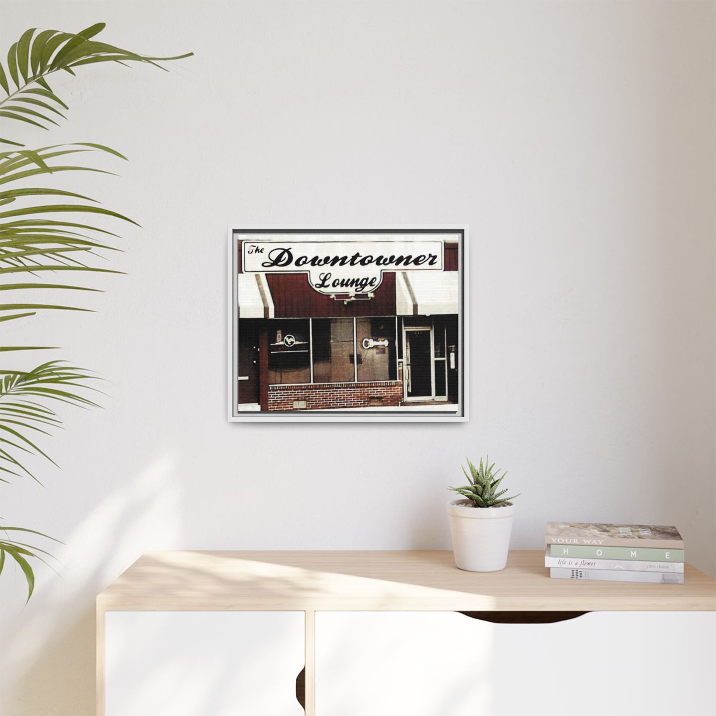 DownTowner Lounge Matte Canvas, Framed (Multi-color)