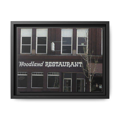 Woodland Restaurant Findlay O. Framed Matte Canvas Print - Woodland Restaurant Art for Home Decor