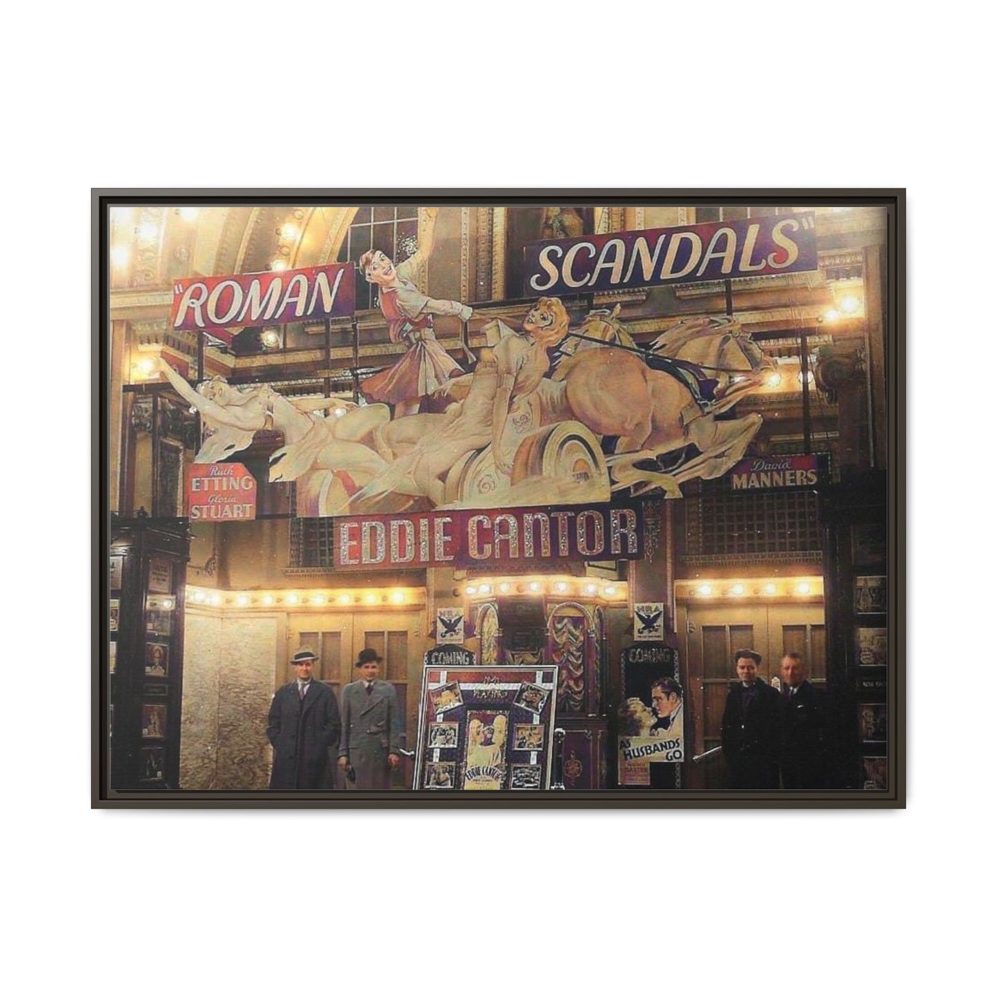 Roman Scandals Royal Theater Vintage Theater Framed Matte Canvas | Eddie Cantor Art