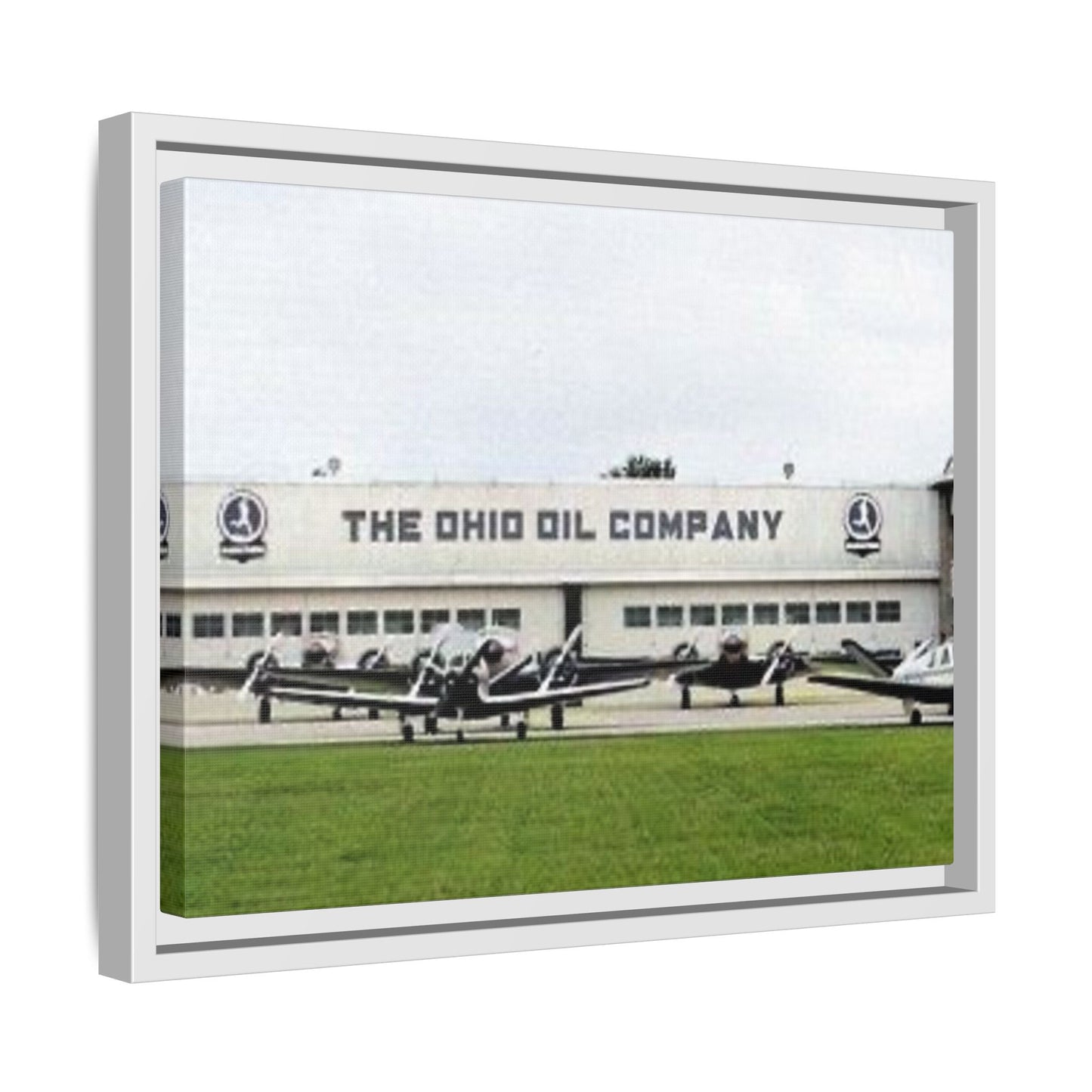 Findlay Airport Vintage Framed Canvas Art - The Ohio Oil Company